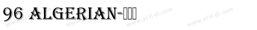 96 Algerian字体转换 96 Algerian字体转换